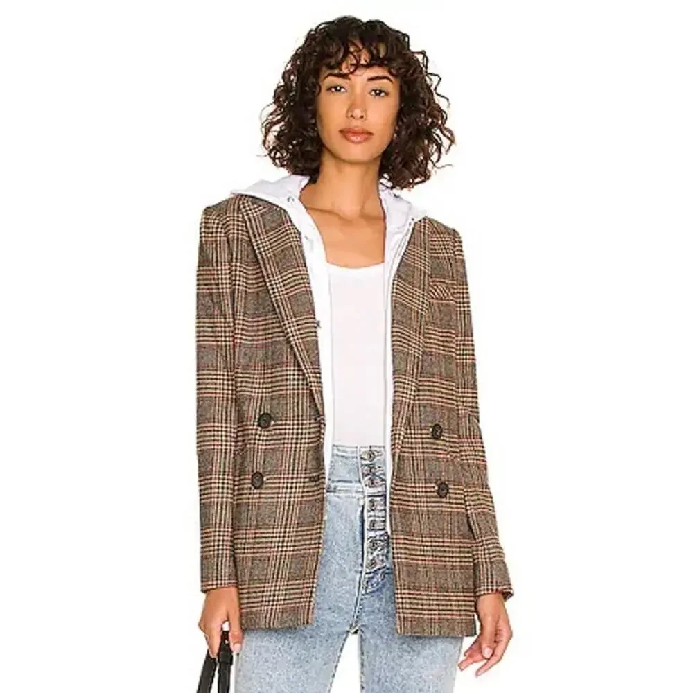 Veronica Beard Oria Dickey Blazer Checkered Plaid Jacket Wool Coat Size 6 - Picture 15 of 15